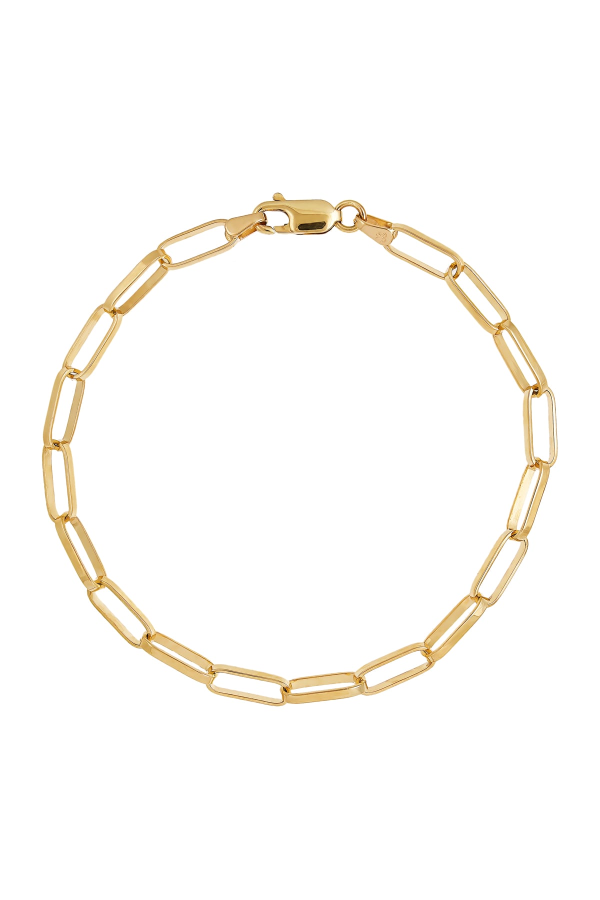 Solid Squared Paperclip Link Bracelet In 9 Carat Yellow Gold available from LeGassick Fine Jewellery, Gold Coast, Australia. Showrooms at Pacific Fair and Runaway Bay Centre.