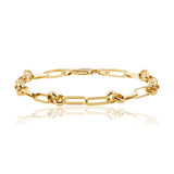 Yellow Gold Solid Squared Paperclip & Belcher 19cm Bracelet from LeGassick Jewellery, Gold Coast, Australia.