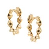 Yellow Gold Twist Mini 8mm Huggie Earrings from LeGassick Jewellery, Gold Coast, Australia.