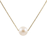 White Freshwater Pearl Set On A 9ct Yellow Gold 45cm Chain available from LeGassick Fine Jewellery, Gold Coast, Australia. Showrooms at Pacific Fair and Runaway Bay Centre.