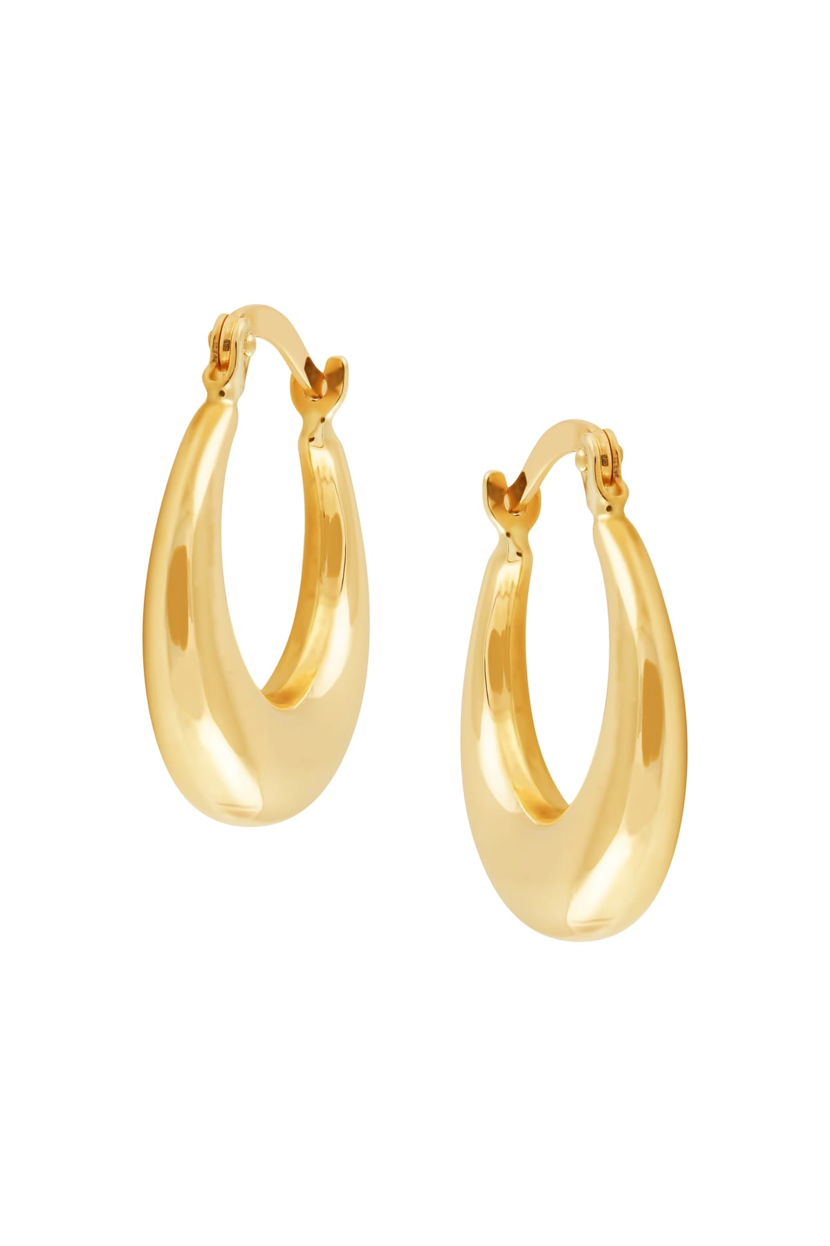 11.5mm Graduated Hoop Earrings In Yellow Gold from LeGassick.