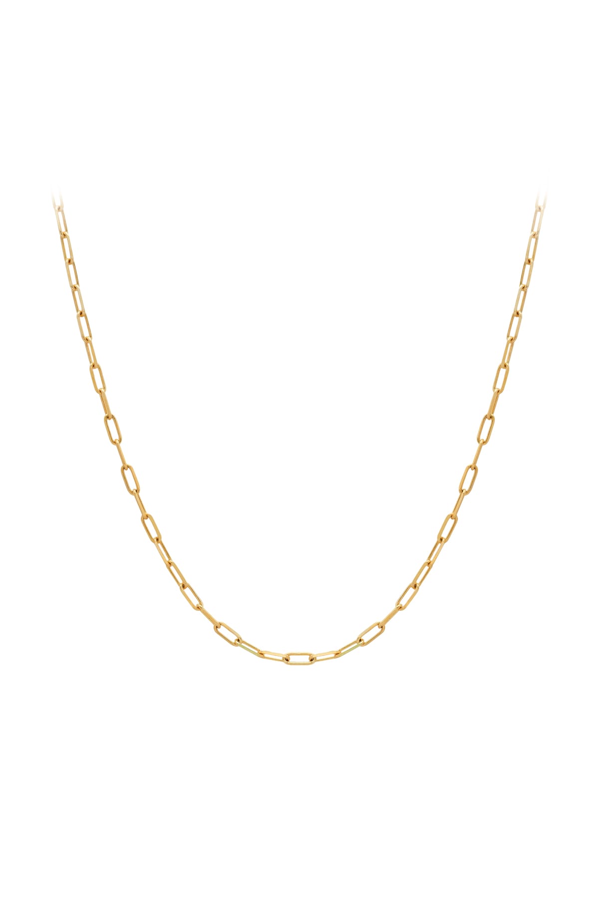 Long Open Oval Link 50cm Chain In Yellow Gold from LeGassick.