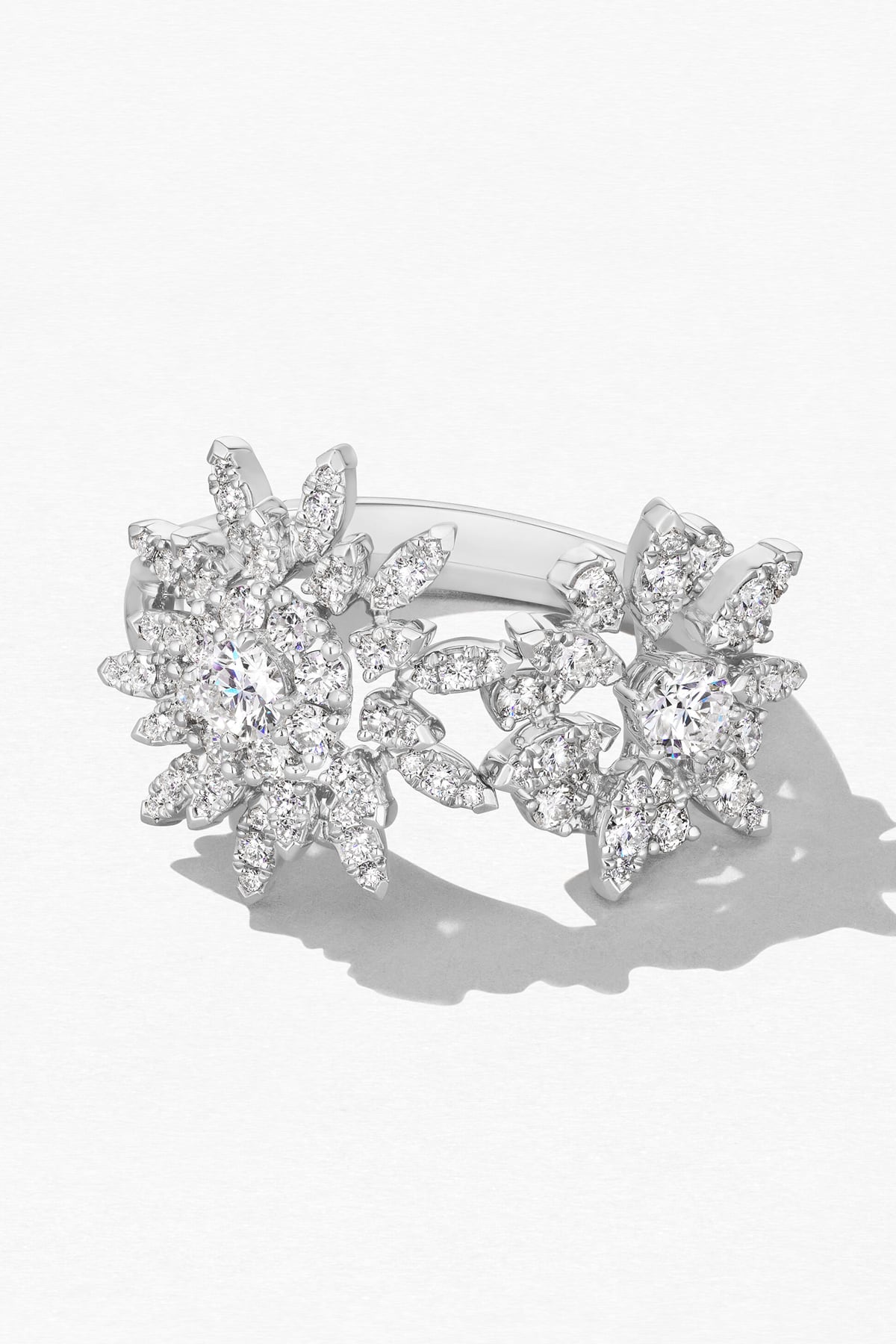 Aerial Double Sunburst Ring from Hearts On Fire at LeGassick