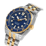 Adina Amphibian Automatic Dive Watch In Blue & Gold available from LeGassick Fine Jewellery.