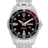 Adina Amphibian Dive Watch In Silver, Black & Red available from LeGassick Fine Jewellery, Gold Coast, Australia.