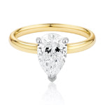 Angelina... 2 Carat Pear Cut Solitaire Lab Created Diamond Ring