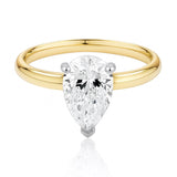 Angelina... 2 Carat Pear Cut Solitaire Lab Created Diamond Ring