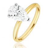 Angelina... 2 Carat Pear Cut Solitaire Lab Created Diamond Ring