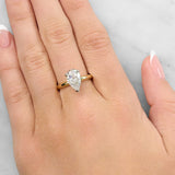 Angelina... 2 Carat Pear Cut Solitaire Lab Created Diamond Ring