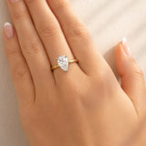 Angelina... 2 Carat Pear Cut Solitaire Lab Created Diamond Ring