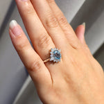 Aquamarine & Diamond Set Ring In 18ct White Gold from LeGassick Fine Jewellery.