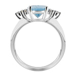 Aquamarine & Diamond Set Ring in 18ct White Gold from LeGassick Jewellery Gold Coast, Australia.