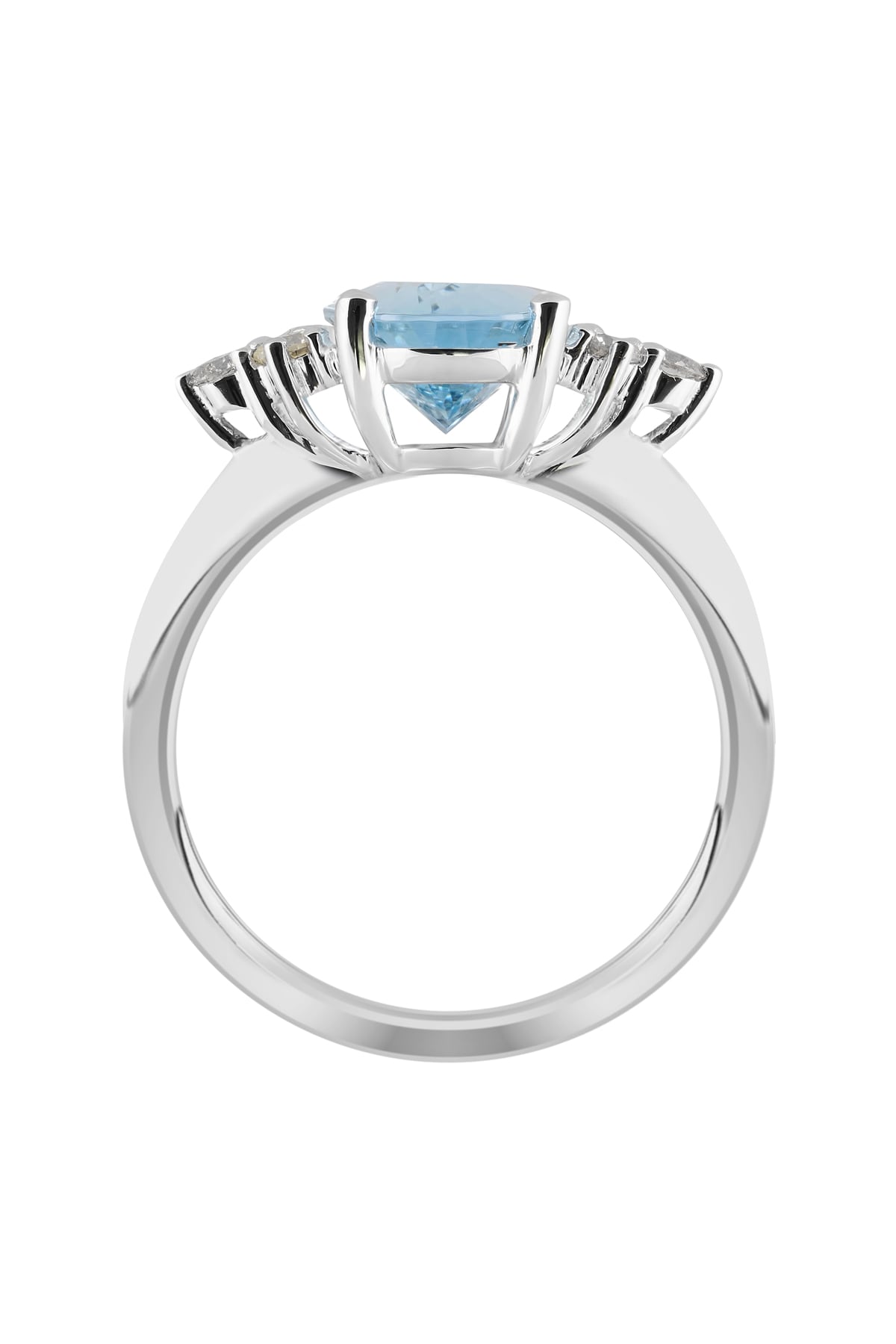 Aquamarine & Diamond Set Ring in 18ct White Gold from LeGassick Jewellery Gold Coast, Australia.