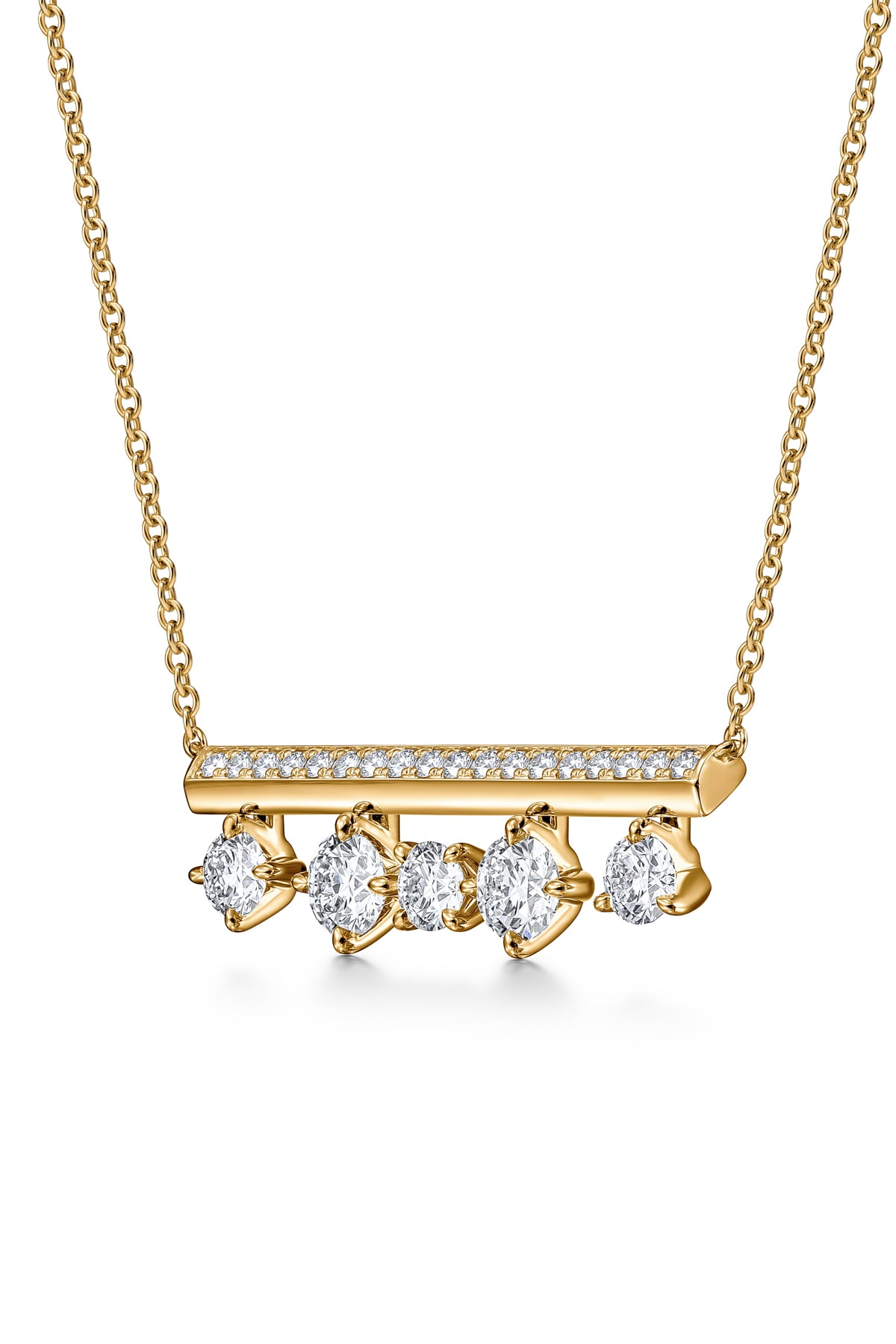 Barre Floating Diamond Pave Pendant Necklace from Hearts On Fire from LeGassick Jewellery Gold Coast, Australia.