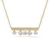 Barre Floating Diamond Pave Pendant Necklace from Hearts On Fire from LeGassick Jewellery Gold Coast, Australia.