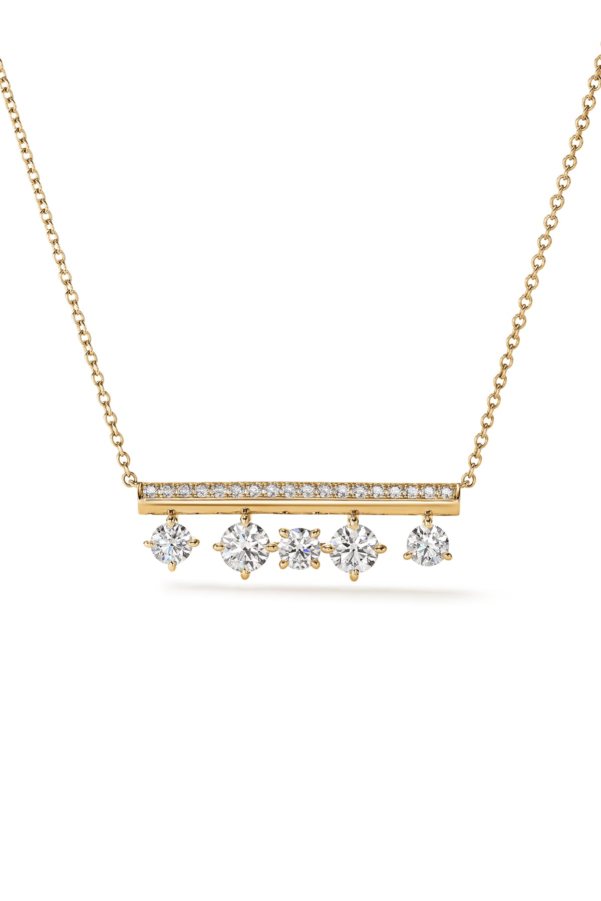 Barre Floating Diamond Pave Pendant Necklace from Hearts On Fire from LeGassick Jewellery Gold Coast, Australia.