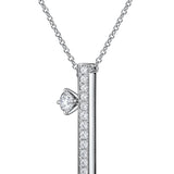 Barre Floating Single Diamond Pave Pendant Necklace from Hearts On Fire from LeGassick Jewellery Gold Coast, Australia.