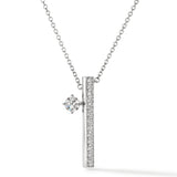 Barre Floating Single Diamond Pave Pendant Necklace from Hearts On Fire from LeGassick Jewellery Gold Coast, Australia.