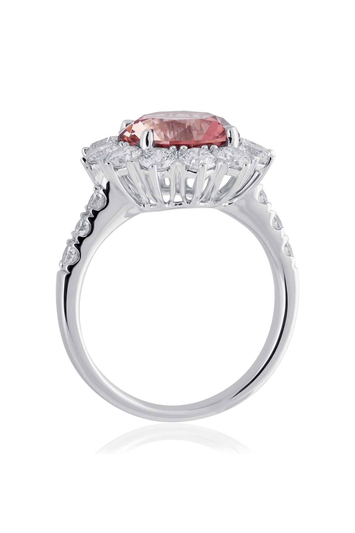 Blush pink sapphire on sale engagement ring