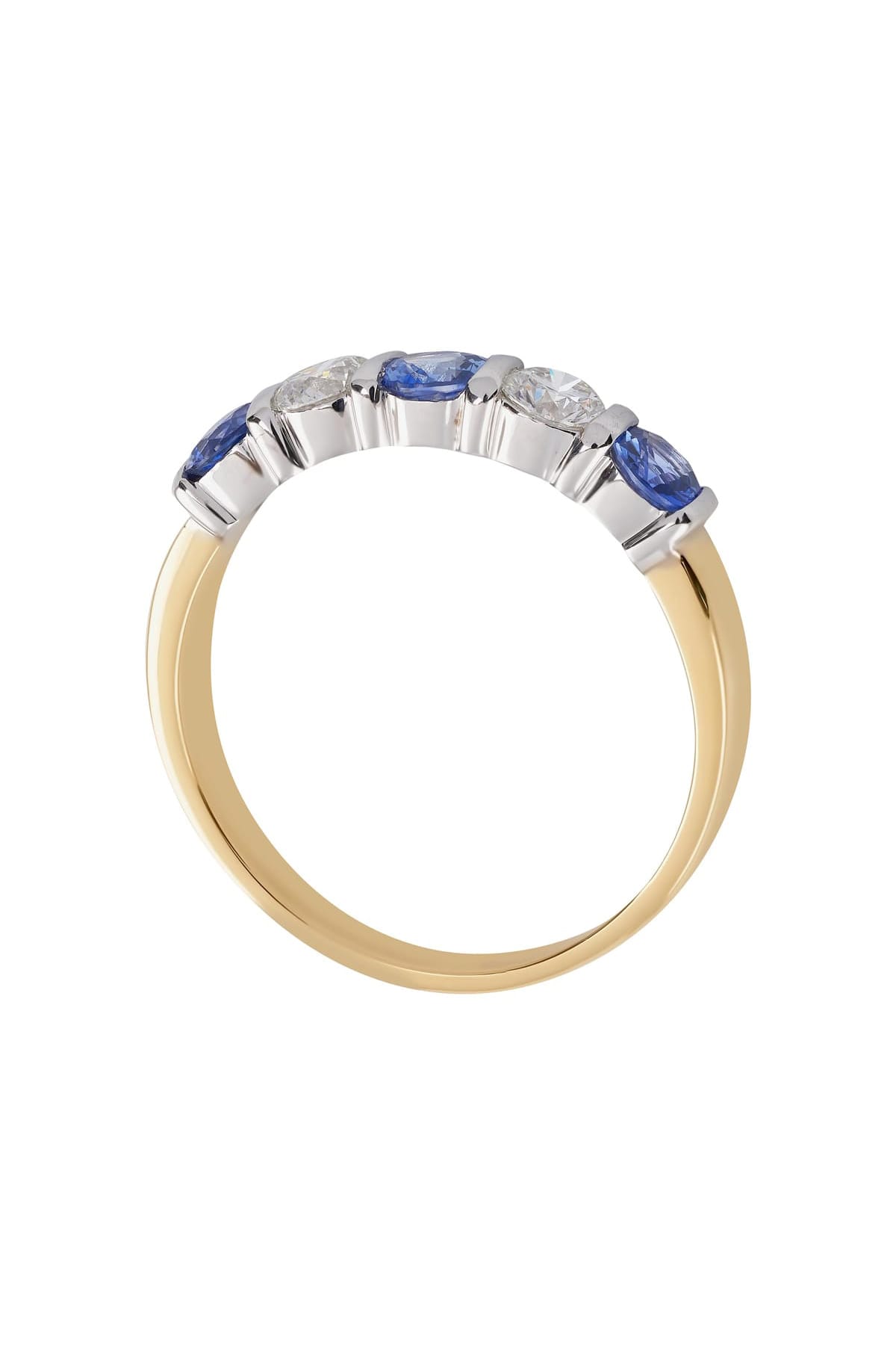 Ceylon Sapphire and Diamond Dress Ring set in 18ct Yellow and White gold available at LeGassick Diamonds and Jewellery Gold Coast, Australia.