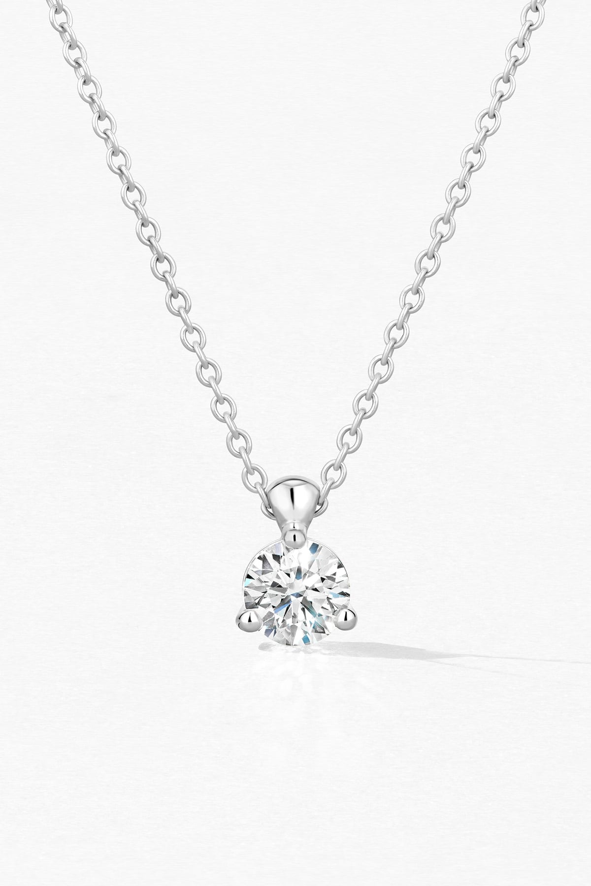 Classic 3 Prong Solitaire Pendant From Hearts On Fire