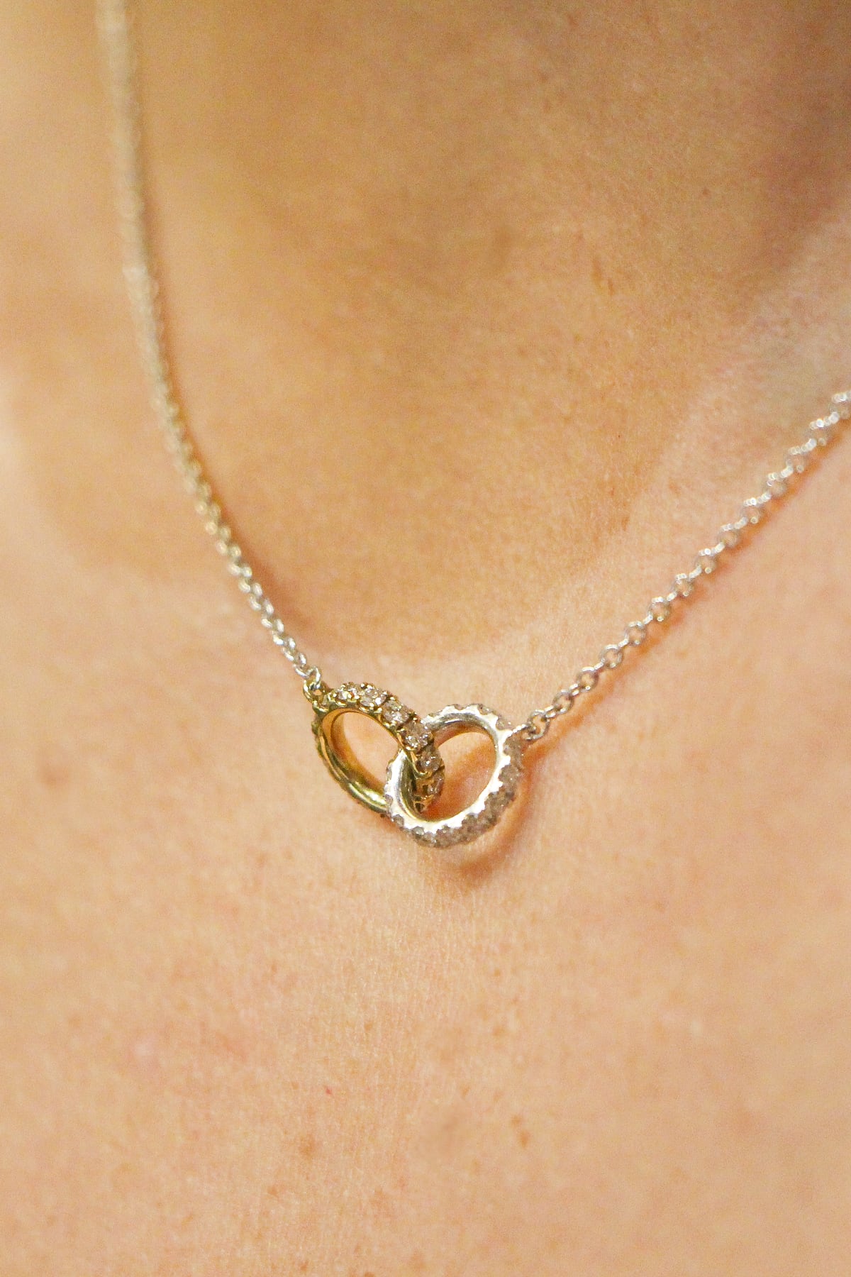 Classic Diamond Interlocking Pendant From Hearts On Fire available at LeGassick Diamonds and Jewellery Gold Coast, Australia.