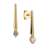 Diamond Set Drop Stud Earrings set in 18ct Yellow Gold available at LeGassick Diamonds and Jewellery Gold Coast, Australia.