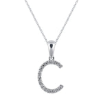 Letter C Diamond Set Initial Pendant In Gold from LeGassick Jewellery Gold Coast, Australia.