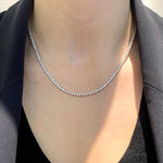 Diamond Tennis Necklace In 9 Carat White Gold from LeGassick Jewellery, Gold Coast, Australia.