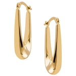 Elegant Oblong Graduated Hoop Earrings in 9ct Yellow Gold from LeGassick Jewellery Gold Coast, Australia.