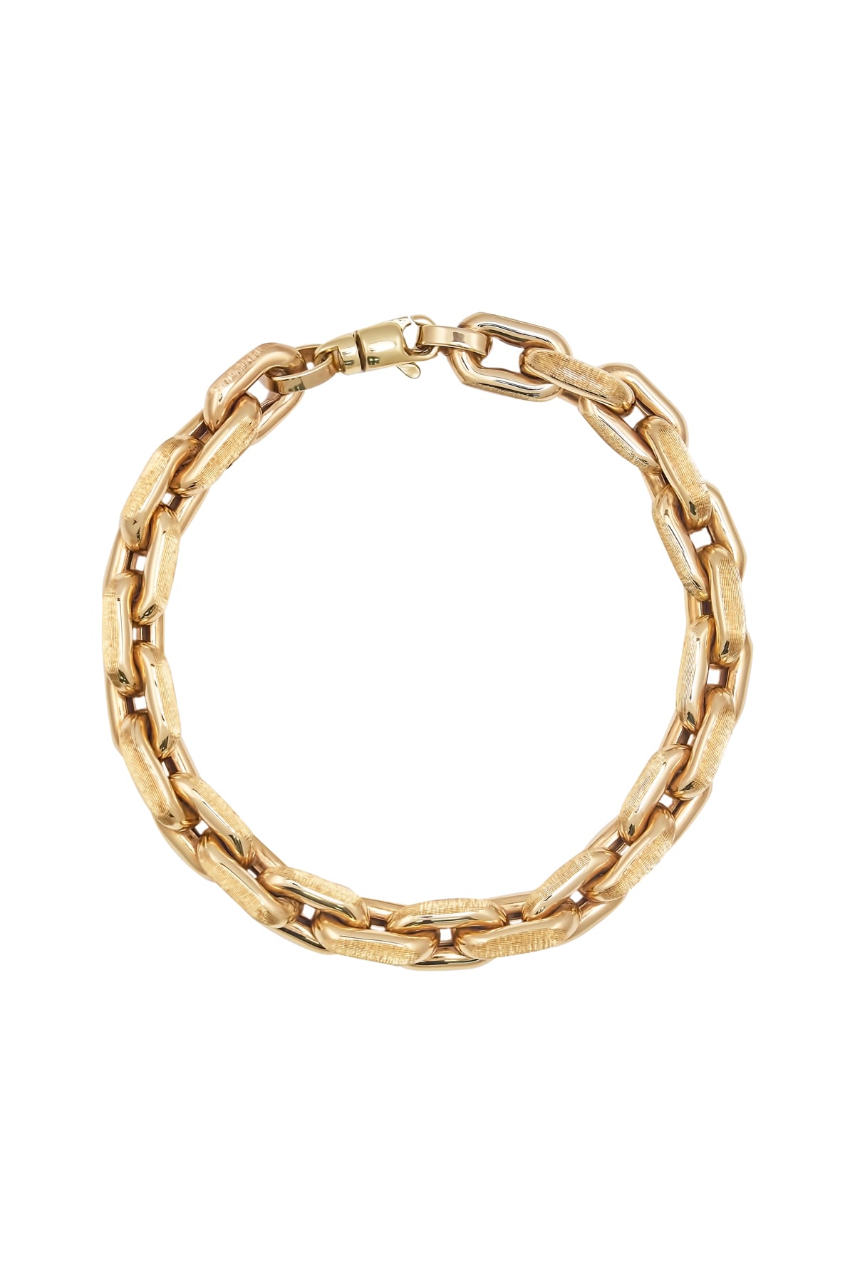 Fancy Oval Link Bracelet In 14ct Yellow Gold from LeGassick.