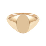 Fine Oval Flat Top Signet Ring set in 9ct Yellow Gold available at LeGassick Diamonds and Jewellery Gold Coast, Australia.