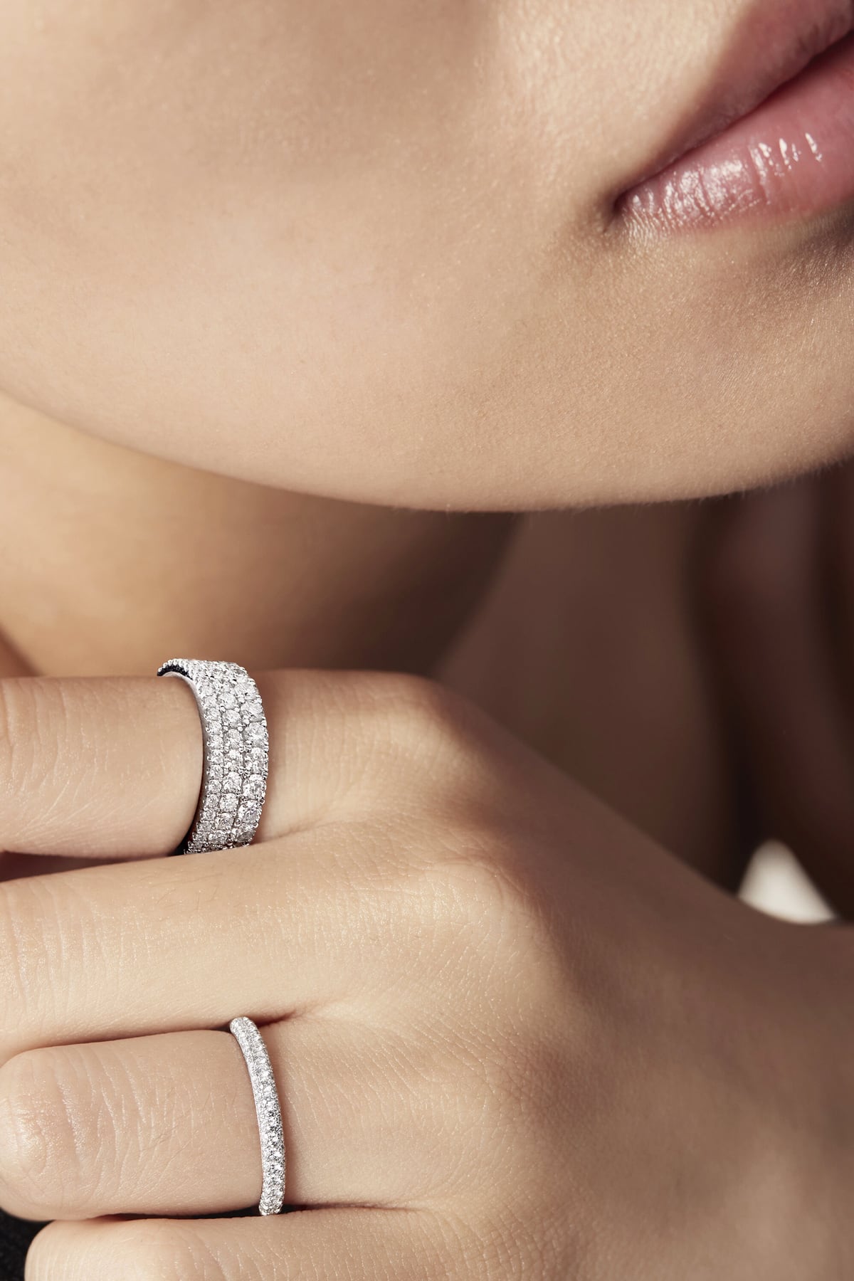 Grace Triple Row Ring from Hearts On Fire from LeGassick