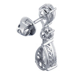 Greta... 6.35 Carat Pear Drop Lab Created Diamond Set Stud Earrings from The Madison Collection and exclusive to LeGassick.