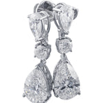 Greta... 6.35 Carat Pear Drop Lab Created Diamond Set Stud Earrings from The Madison Collection and exclusive to LeGassick.