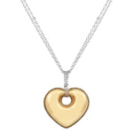 Heart Pendant In 14ct Yellow And White Gold from LeGassick.