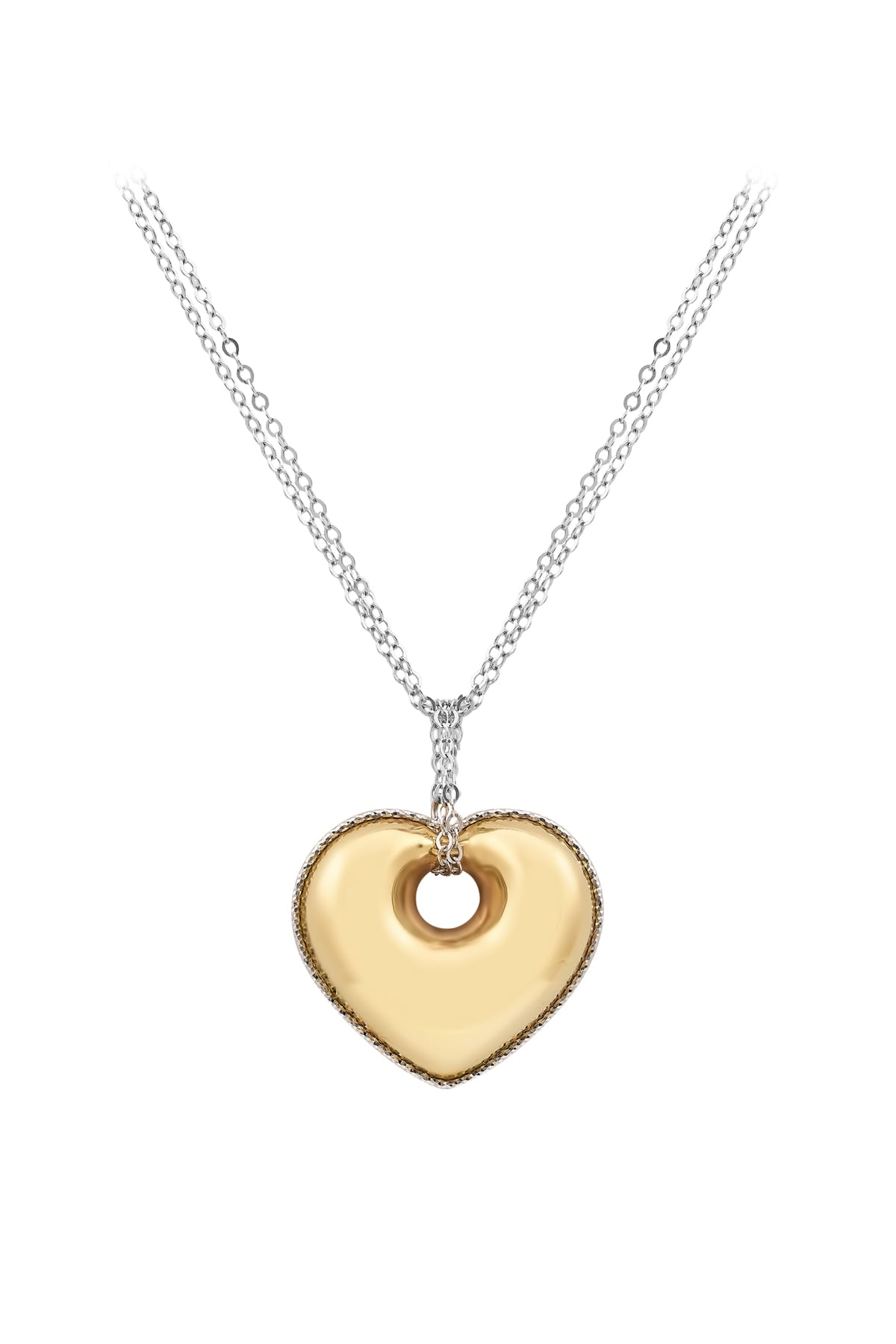 Heart Pendant In 14ct Yellow And White Gold from LeGassick.
