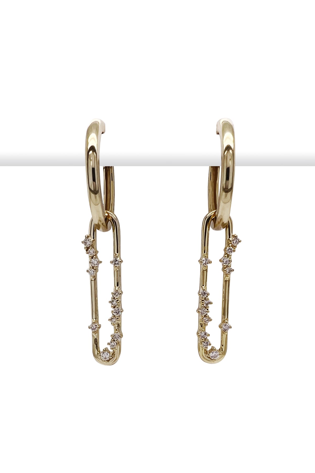 Huggie Drop 0.25ct Diamond Set Earrings set in 9ct Yellow Gold available at LeGassick Diamonds and Jewellery Gold Coast, Australia.