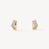 Inside Out Diamond Flip Huggies in Yellow Gold from Hearts On Fire available from LeGassick Fine Jewellery.
