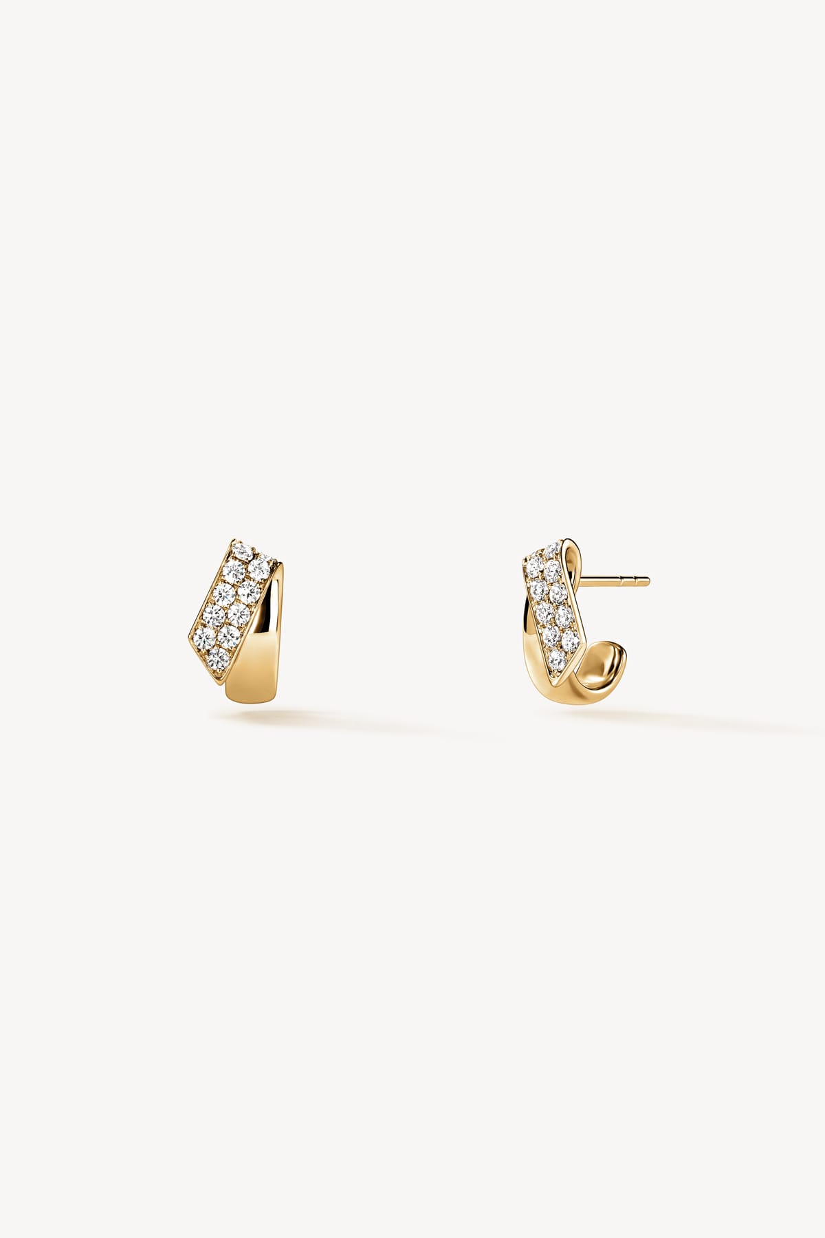 Inside Out Diamond Flip Huggies in Yellow Gold from Hearts On Fire available from LeGassick Fine Jewellery.