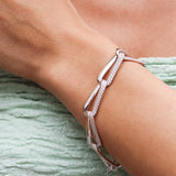 Inside Out Diamond Link Bracelet in White Gold from Hearts On Fire