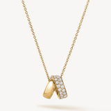 Inside Out Multi Wear Rondel Diamond Pendant Necklace In Yellow Gold From Hearts On Fire exclusively available from LeGassick Fine Jewellery, Gold Coast, Australia.