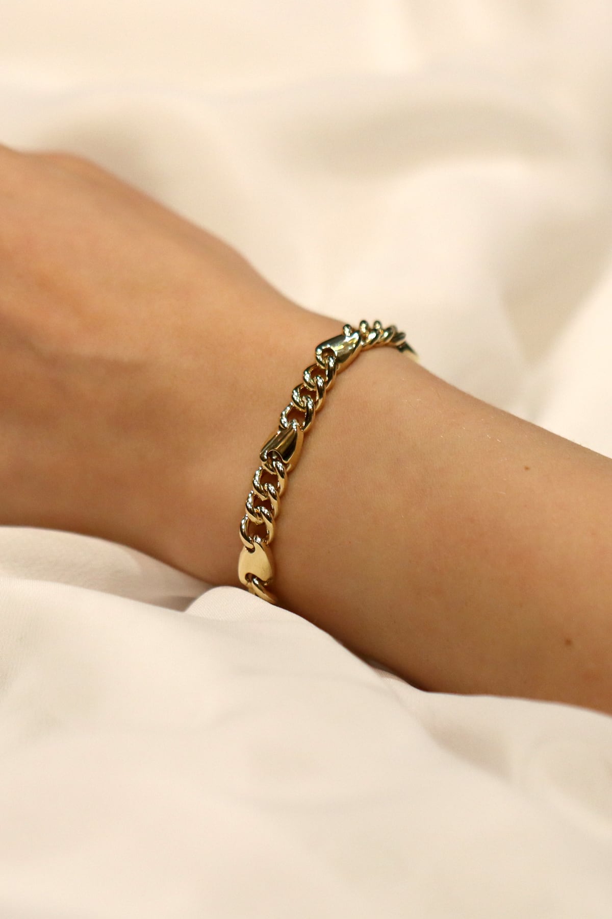 Yellow Gold Italian Fancy Curb Bracelet in yellow gold from LeGassick Jewellery Gold Coast, Australia.