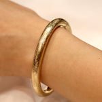 Italian Ice/Brushed Finish Designer Hinged Bangle from LeGassick Fine Jewellery, Gold Coast, Australia.