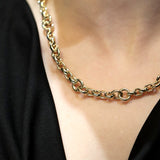 Italian Round Fancy Figaro Style Link Necklace from LeGassick Fine Jewellery, Gold Coast, Australia.