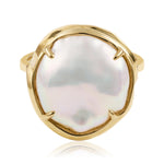 Keshi Freshwater Pearl Ring in 9ct Yellow Gold from LeGassick Jewellery Gold Coast, Australia.