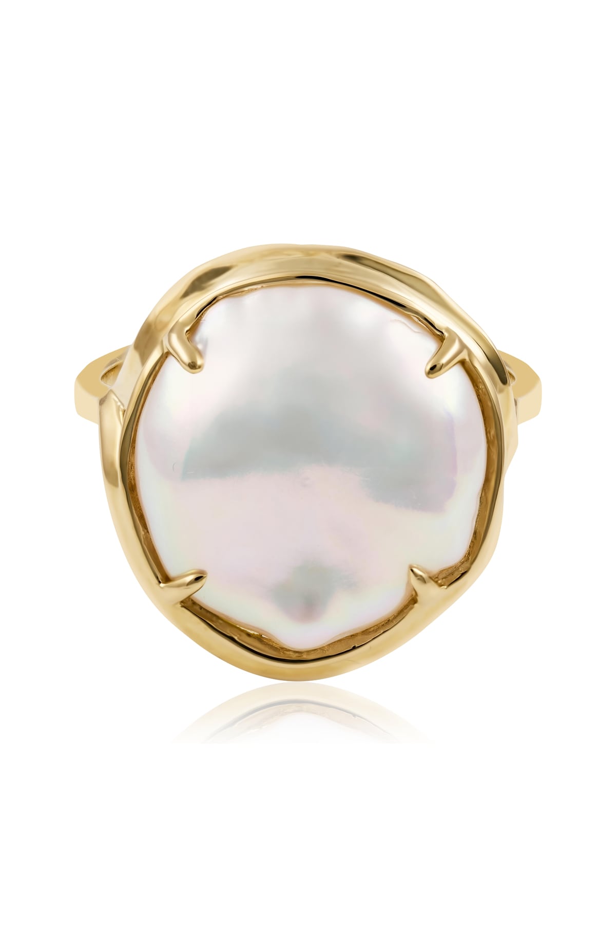 Keshi Freshwater Pearl Ring in 9ct Yellow Gold from LeGassick Jewellery Gold Coast, Australia.