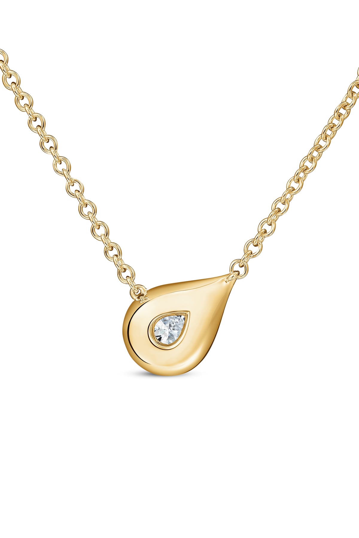 LU Droplet Pendant In Yellow Gold From Hearts On Fire exclusive to LeGassick Jewellery, Gold Coast, Australia.