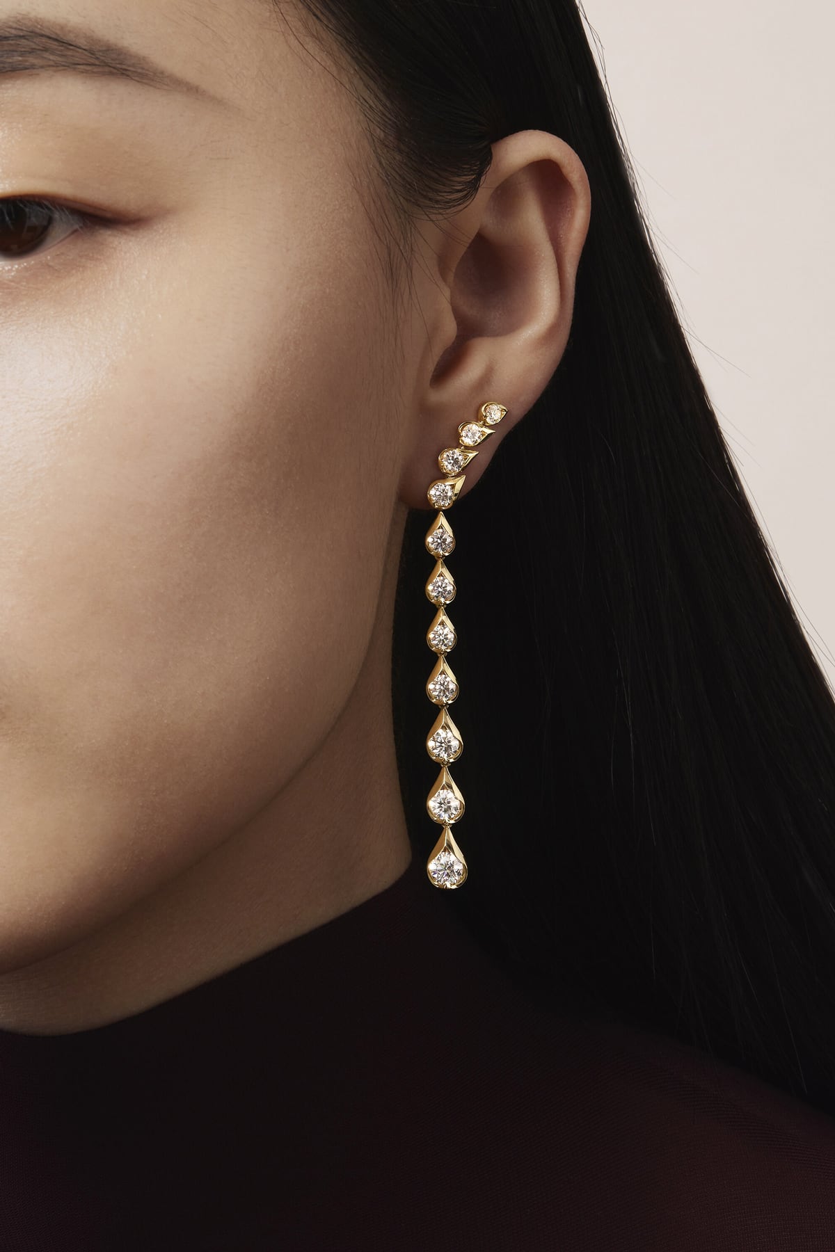 LU Droplet Stiletto Earrings From Hearts On Fire exclusively to LeGassick.