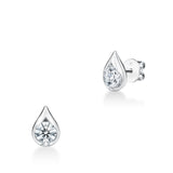 LU Droplet Studs In White Gold From Hearts On Fire and exclusive to LeGassick Jewellery, Gold Coast, Australia.